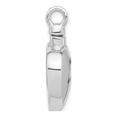 Sterling Silver Heart Paw Print Ash Holder Pendant – view 3