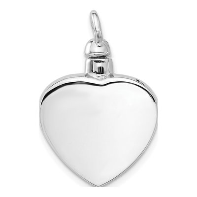 Sterling Silver Heart Paw Print Ash Holder Pendant – view 4
