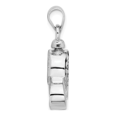 Sterling Silver Enamel Heart Paw Print Ash Pendant – view 3