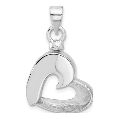 Sterling Silver Enamel Heart Paw Print Ash Pendant – view 4