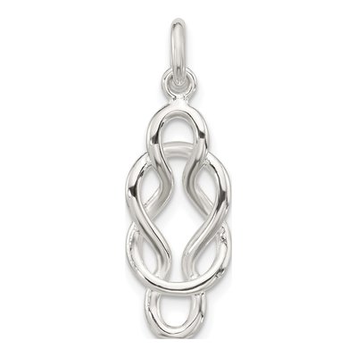 Sterling Silver Double Fancy Knot Pendant – view 4