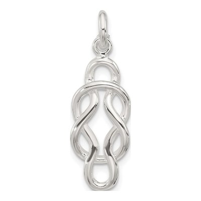 Sterling Silver Double Fancy Knot Pendant