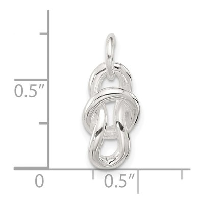 Sterling Silver Fancy Knot Pendant – view 4