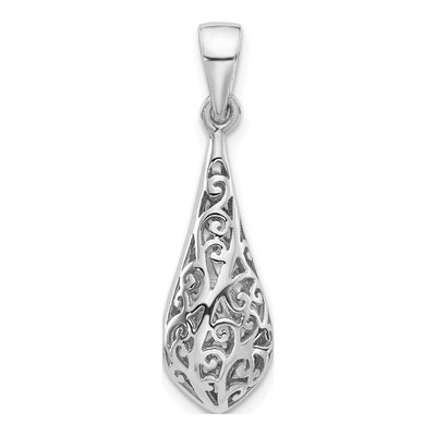 Sterling Silver Filigree Teardrop Pendant