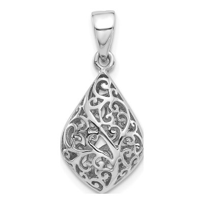 Sterling Silver Filigree Teardrop Pendant