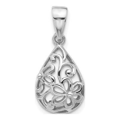 Sterling Silver Filigree Teardrop Pendant
