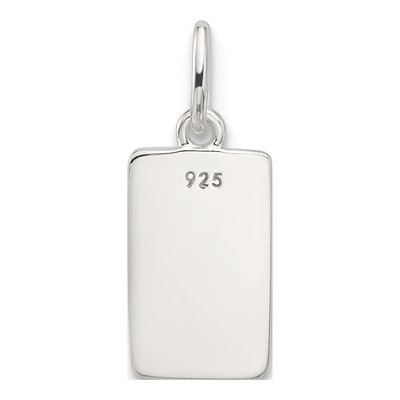 Sterling Silver Textured Rectangle Pendant – view 4