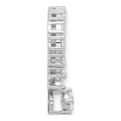 Sterling Silver CZ Circle Slide Pendant – view 3