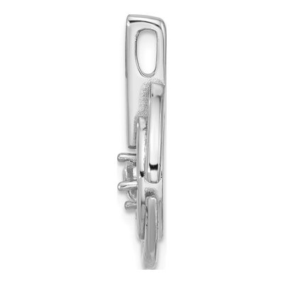 Sterling Silver CZ Circles Slide Pendant – view 2