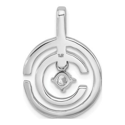Sterling Silver CZ Circles Slide Pendant – view 3
