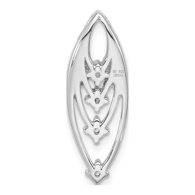 Sterling Silver CZ Layered Slide Pendant – view 3