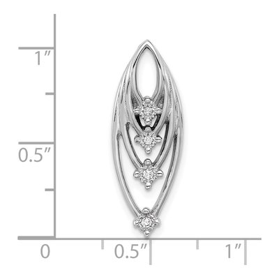 Sterling Silver CZ Layered Slide Pendant – view 4