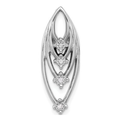Sterling Silver CZ Layered Slide Pendant