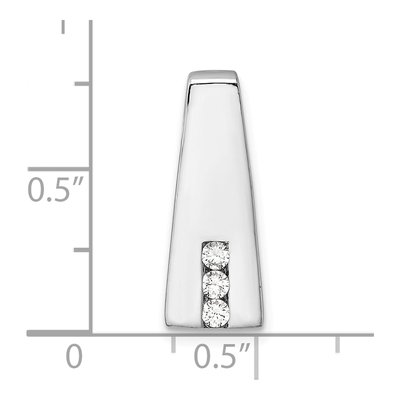 Sterling Silver CZ Slide Pendant – view 5