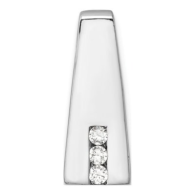 Sterling Silver CZ Slide Pendant