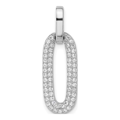 Sterling Silver CZ Micro Pave Pendant