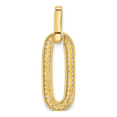 Gold-Plated Sterling Silver CZ Micro Pave Pendant – view 4