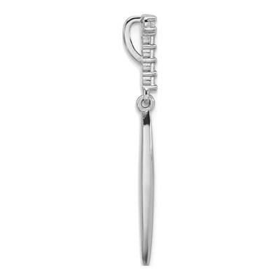 Sterling Silver CZ Pointed Slide Pendant – view 2