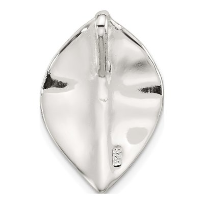 Sterling Silver Onyx Leaf Slide Pendant – view 3
