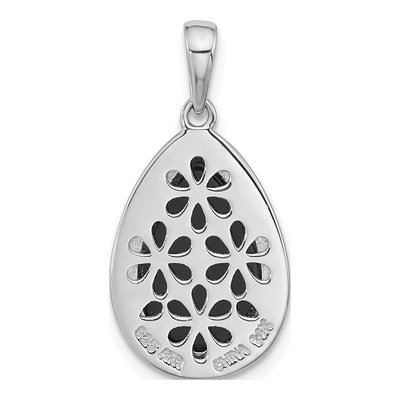 Sterling Silver & 14K Gold Onyx Teardrop Pendant – view 3