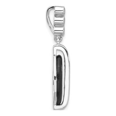 Sterling Silver CZ Resin Pendant – view 2
