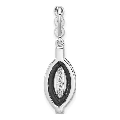 Sterling Silver CZ Resin Pendant – view 3