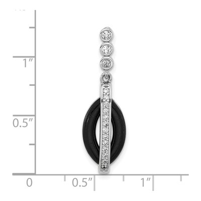 Sterling Silver CZ Resin Pendant – view 4