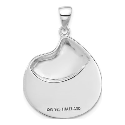 Sterling Silver Abalone Live Life You Love Pendant – view 3