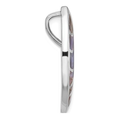 Sterling Silver Abalone Oval Slide Pendant – view 2