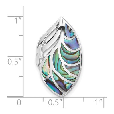 Sterling Silver Abalone Oval Slide Pendant – view 4