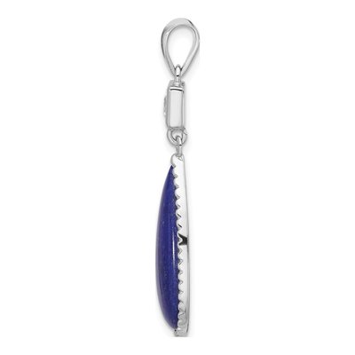Sterling Silver CZ Lazuli Pendant – view 3