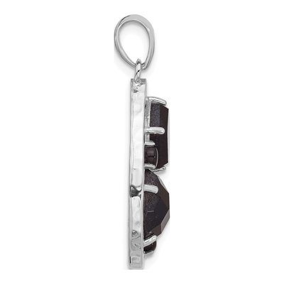 Sterling Silver Agate Howlite Teardrop Pendant – view 3