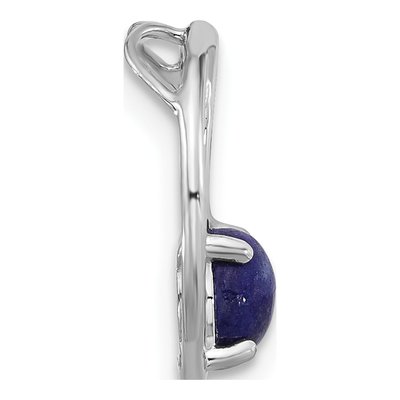 Sterling Silver Lapis Lazuli Round Slide Pendant – view 3