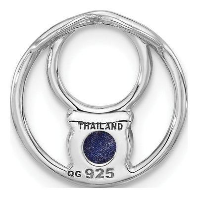 Sterling Silver Lapis Lazuli Round Slide Pendant – view 4