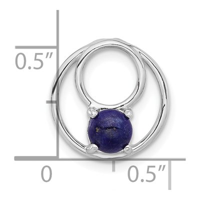 Sterling Silver Lapis Lazuli Round Slide Pendant – view 5