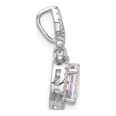 Sterling Silver CZ Iridescent Pendant – view 3