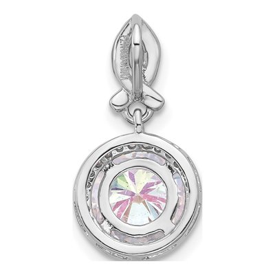 Sterling Silver CZ Iridescent Pendant – view 4