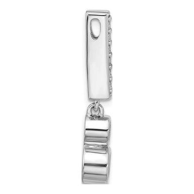 Sterling Silver CZ Slide Pendant – view 3