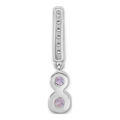 Sterling Silver CZ Slide Pendant – view 4