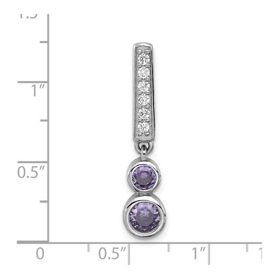 Sterling Silver CZ Slide Pendant – view 5