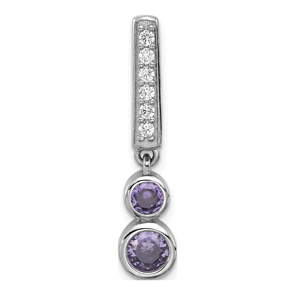 Sterling Silver CZ Slide Pendant