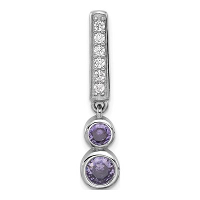 Sterling Silver CZ Slide Pendant