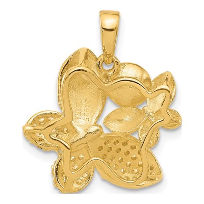 Gold-Plated Sterling Silver Freshwater Cultured Pearl & CZ Butterfly Pendant – view 3