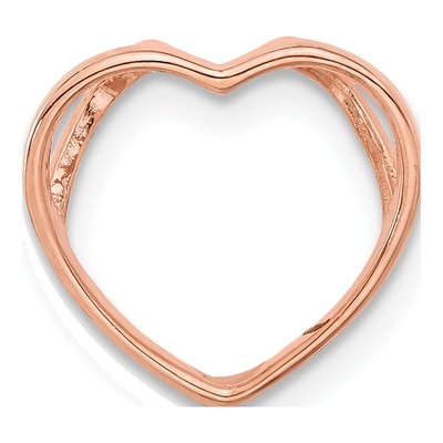 Rose Gold-Plated Sterling Silver CZ 3-Piece Interchangeable Heart Pendant – view 5