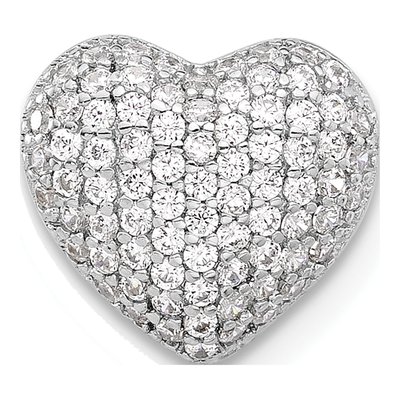 Rose Gold-Plated Sterling Silver CZ 3-Piece Interchangeable Heart Pendant – view 6