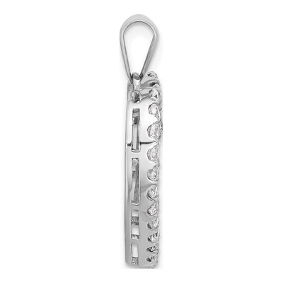 Sterling Silver CZ Double Heart Pendant – view 3