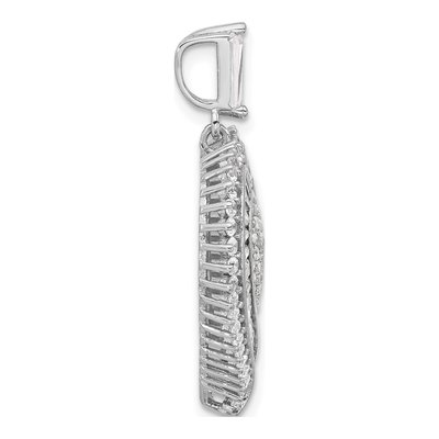 Sterling Silver CZ Heart Pendant – view 3