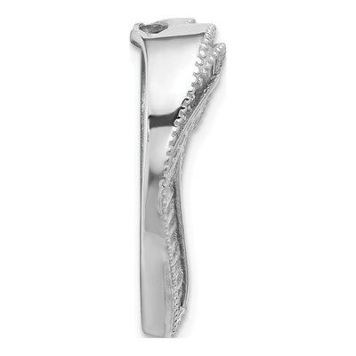 Sterling Silver CZ Heart Slide Pendant – view 3