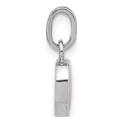 Sterling Silver Mother of Pearl Heart Pendant – view 2