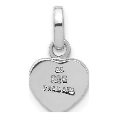 Sterling Silver Mother of Pearl Heart Pendant – view 3